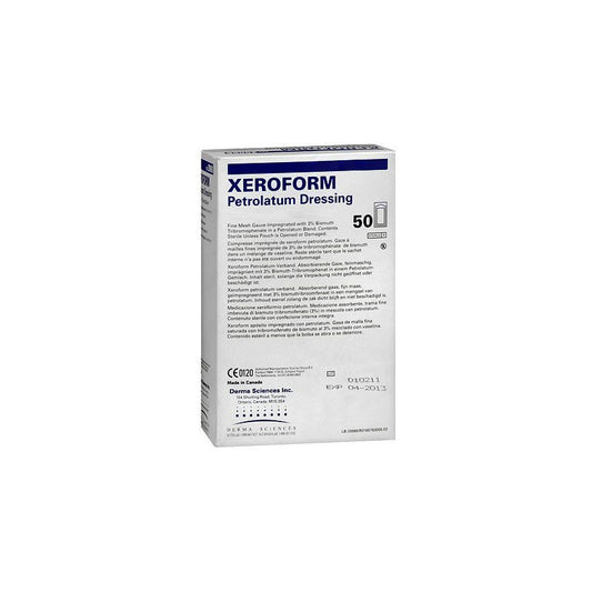 Gentell Inc (Derma Sciences) Xeroform Petrolatum Impregnated Gauze 2" x 2", 25 each/box, DKC71164 - A Medi Supplies