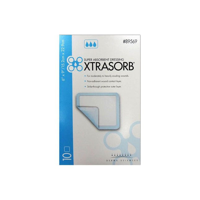 Gentell Inc (Derma Sciences) Xtrasorb® Super Absorbent Dressing, Sterile, W6" X L9" 1 each/pack, 10 pack/box, DUP89569 - A Medi Supplies