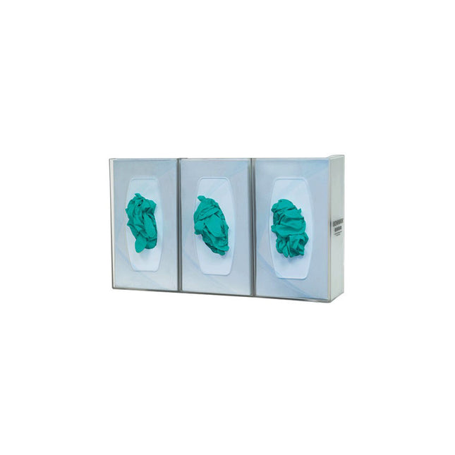 BOWMAN® Dispensers Glove Box Dispenser, Triple, Semi-transparent 6 each/case GL300-1214
