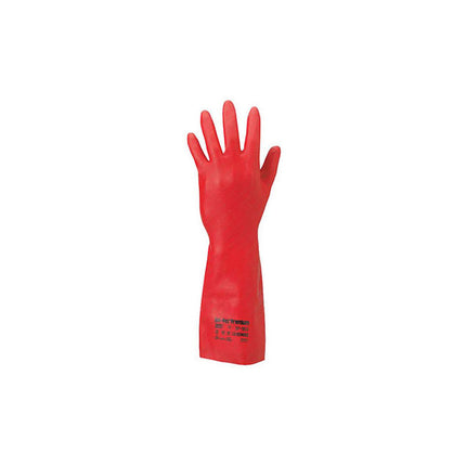 Ansell Solvex® Protective Glove, Nitrile, Size 8, Red  AN3790080
