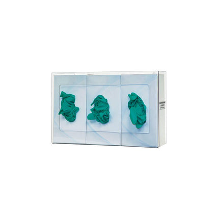 BOWMAN® Dispensers Glove Box Dispenser, Triple, Clear, Vertical GP-015