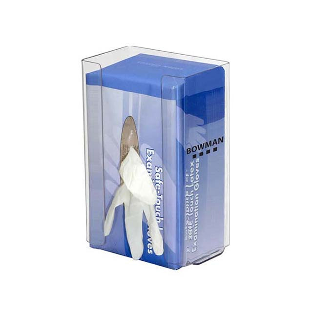 BOWMAN® Dispensers Glove Box Dispenser, Single, Clear, With Flexible Spring, Large Capacity 12 each/case  GP-020