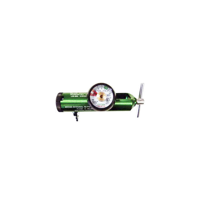 Ohio Medical Gas Regulator, 870 Yoke Style connection, Click Style, Green GR15-870GX-T