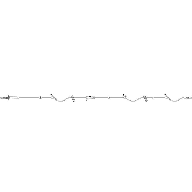 ICU Medical Primary Set, Macrobore, Clave™ Y-Sites, Backcheck Valve, 100" - IC12664-28 48 each/case 12664-28