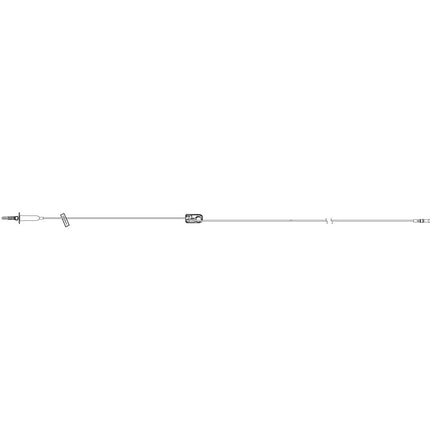 ICU Medical Primary PlumSet, Distal Microbore Yellow-Striped Tubing, 107" 50 each/case 14261-28
