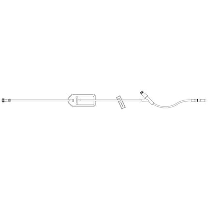 ICU Medical Extension Set, Macrobore, Clave™ Y-Site, 0.2 Micron Filter, 17" 48 each/case 20668-28