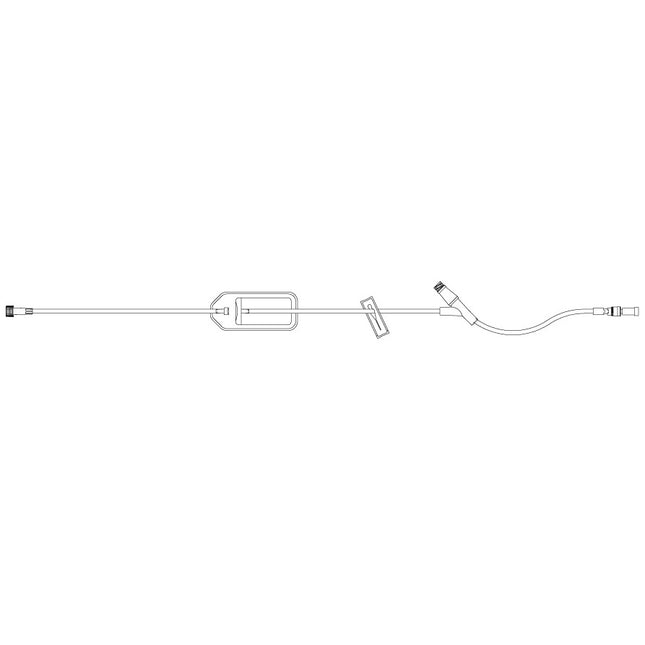 ICU Medical Extension Set, Macrobore, Clave™ Y-Site, 0.2 Micron Filter, 17" 48 each/case 20668-28