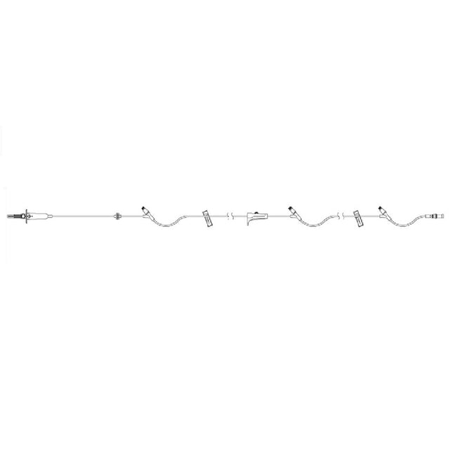 ICU Medical Primary Set, Macrobore, Clave™ Y-Sites, Backcheck Valve, 100" - IC20671-28 48 each/case 20671-28