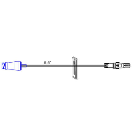ICU Medical EXT SET 7IN 0.24ML SB W MICRO LF DEHP FREE CLAMP LL 50EA/CA 50 each/case B3302