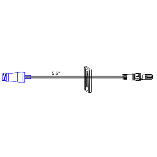 ICU Medical EXT SET 7IN 0.24ML SB W MICRO LF DEHP FREE CLAMP LL 50EA/CA 50 each/case B3302