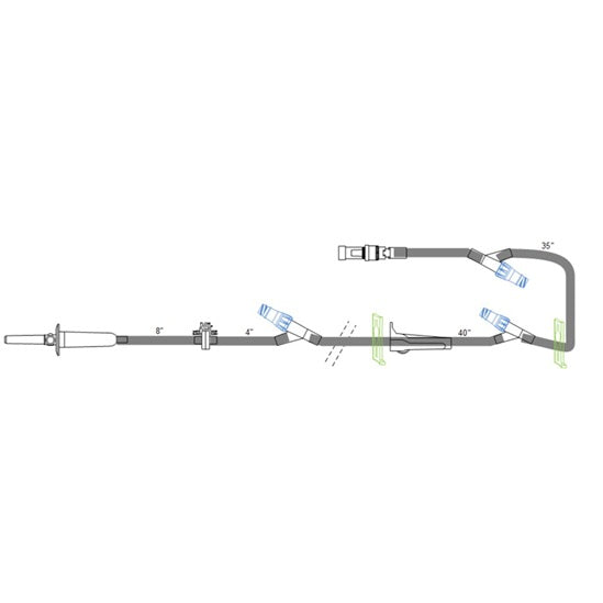 ICU Medical Primary Extension Set with Rotating Luers 50 each/case B9126