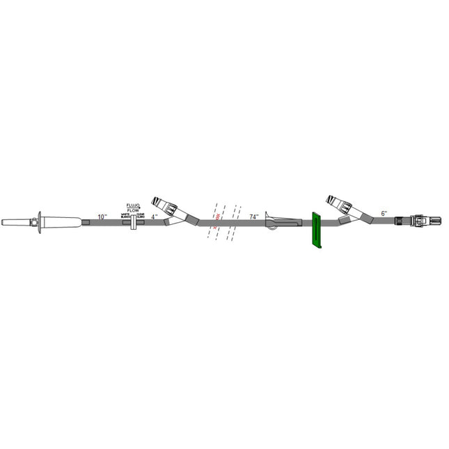 ICU Medical Set 100in 12.8ml 15 Dr LU Clr LF Dehp Free Clamp LL 50ea/ca  MC330342