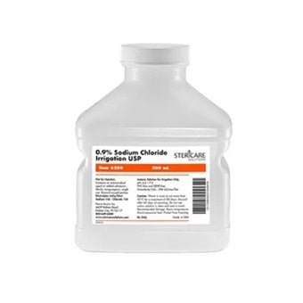 ICU Medical 0.9% Sodium Chloride Irrigation USP, 250mL, in Plastic Pour Bottle 24 each/case 6270 - A Medi Supplies