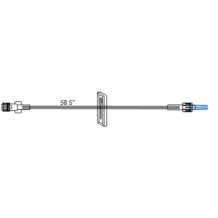 ICU Medical 60" (152 cm) Appx 0.4mL, Smallbore Ext Set with Clamp, Luer Lock 50 each/box B2020 - A Medi Supplies
