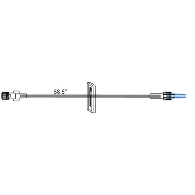 ICU Medical 60" (152 cm) Appx 0.4mL, Smallbore Ext Set with Clamp, Luer Lock 50 each/box B2020 - A Medi Supplies