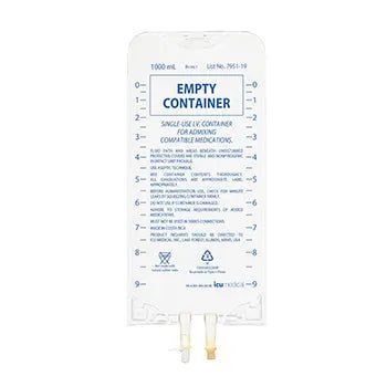 ICU Medical Canada Inc. Empty IV Fluid Bag, 1000ML, 6 each/pack, 07951 - 19 - A Medi Supplies