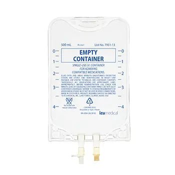 ICU Medical Canada Inc. Empty IV Fluid Bag, 500mL, 6 each/box, 07951951 - A Medi Supplies
