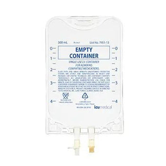 compare product ICU Medical Canada Inc. Empty IV Fluid Bag, 500mL, 6 each/box, 07951951