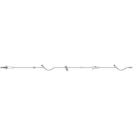 ICU Medical Canada Inc. Primary Set, Macrobore, Clave™ Y - Sites, Microdrip, Backcheck Valve, 100" 48 each/case 12663 - 28 - A Medi Supplies