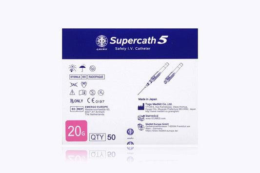 ICU Medical Canada Inc. Safety IV Cath Z5 20g 25mm 50 each/box SP120 - 20 - 25 - WT - A Medi Supplies
