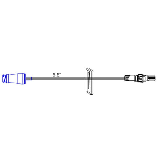 ICU Medical Ext Set 7in 0.24ml Sb W Micro Lf Dehp Free Clamp Ll 50ea/ca B3302 - A Medi Supplies