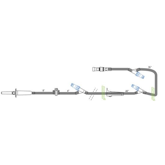 ICU Medical Primary Extension Set with Rotating Luers 50 each/case B9126 - A Medi Supplies