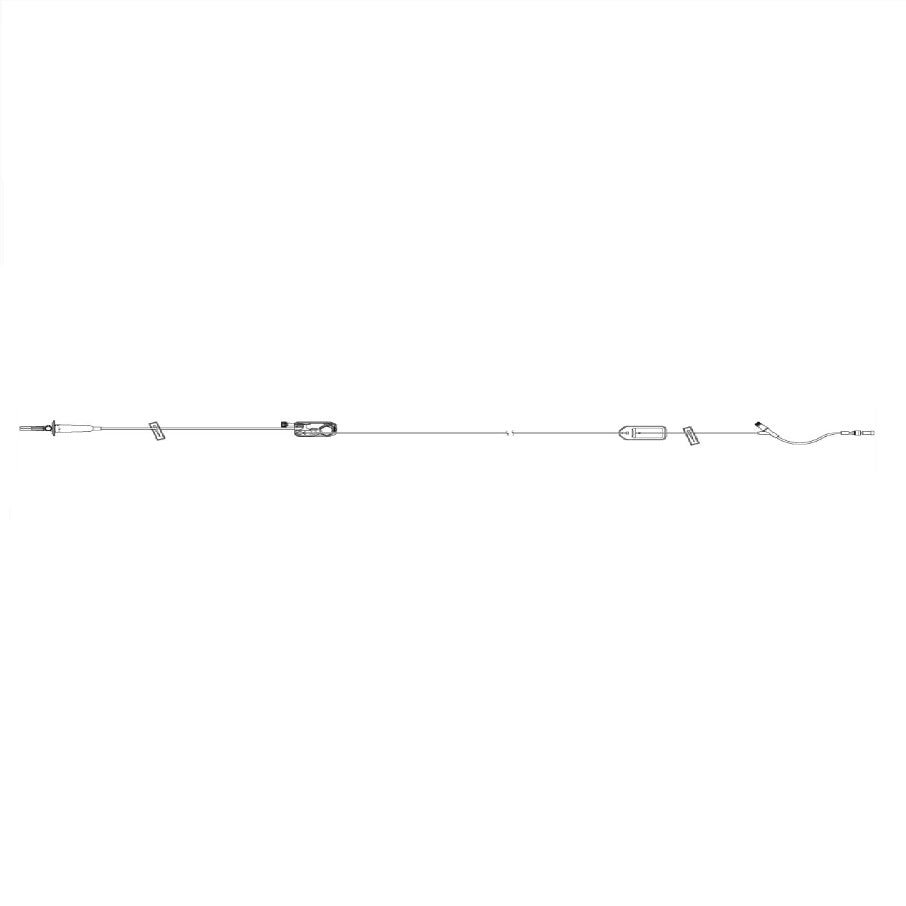 ICU Medical Primary PlumSet™, Macrobore, Clave™ Y - Site, 1.2 Micron Filter, 104" 48 each/case 12539 - 05 - A Medi Supplies