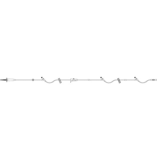 ICU Medical Primary Set, Macrobore, Clave™ Y - Sites, Backcheck Valve, 100" - IC12664 - 28 48 each/case 12664 - 28 - A Medi Supplies
