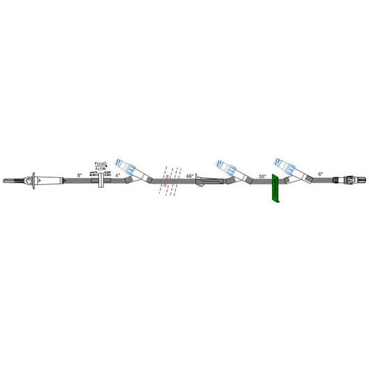 ICU Medical Set 106in 60 Drop 3 Clave Luer Ltx/dehp Free 50ea/ca B9371 - A Medi Supplies