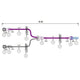 ICU Medical Smallbore Bifuse Ext Set w/3 Clamps, Luer Lock, 6"/15cm B1699 - A Medi Supplies