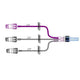 ICU Medical Smallbore Trifuse Extension Set with 3 MicroClave™ Clear 50 each/case MC33098 - A Medi Supplies