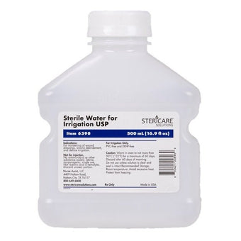 compare product ICU Medical Sterile Water for Irrigation USP, 500mL 18 each/case 6390