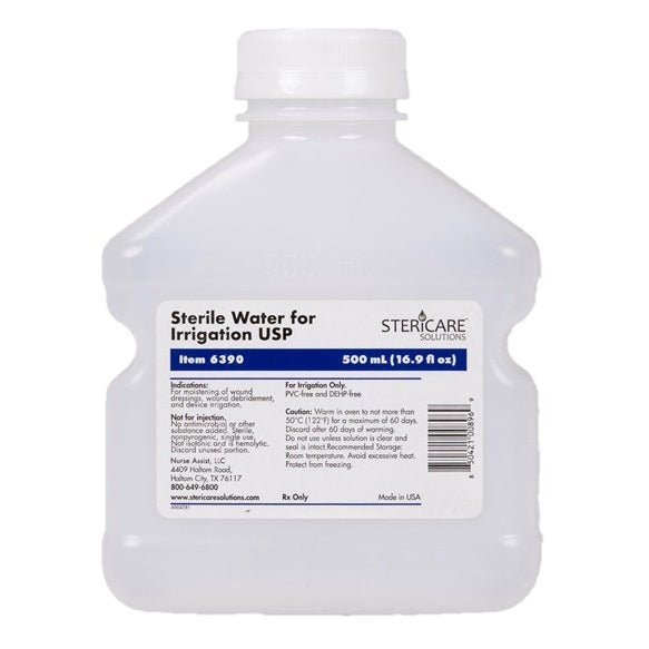 ICU Medical Sterile Water for Irrigation USP, 500mL 18 each/case 6390 - A Medi Supplies