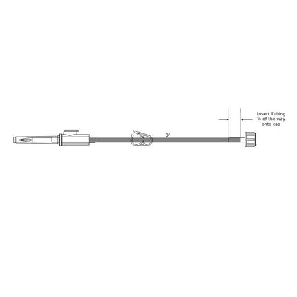ICU Medical Transfer Set 6 In W Clamp 50 each/case B30070 - A Medi Supplies