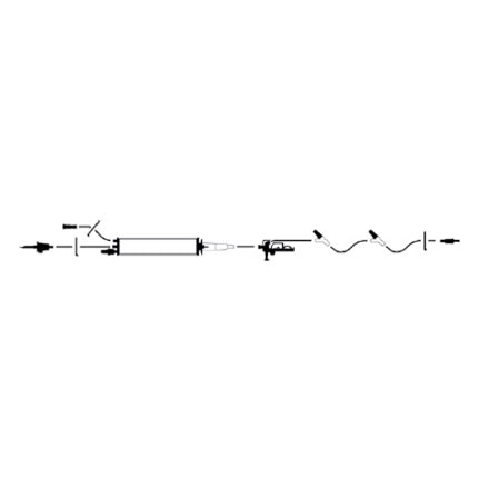 ICU Medical 150 mL Burette PlumSet™, Clave™ Y-Sites, 114" 48 each/case 14273-29