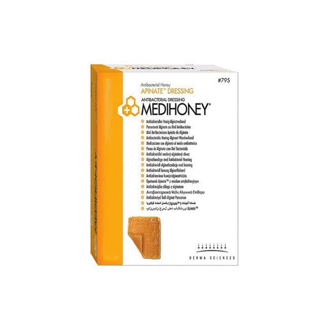 Integra LifeSciences Medihoney® Antibacterial Honey Apinate™ Dressing, Sterile, W10cm x L10cm 5 each/box, 5 box/case DUP795 - A Medi Supplies