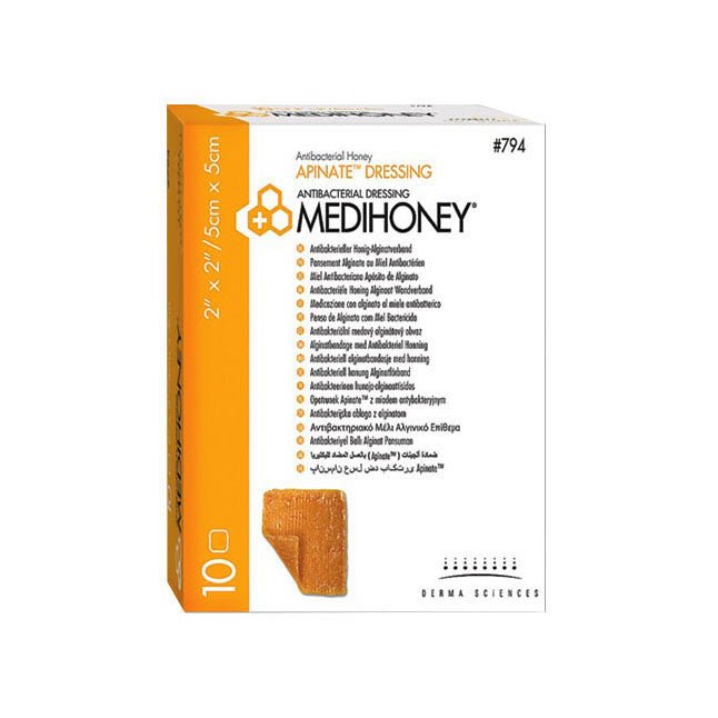 Integra LifeSciences Medihoney® Antibacterial Honey Apinate™ Dressing, Sterile, W5cm x L5cm10 each/box, 10 box/case DUP794 - A Medi Supplies