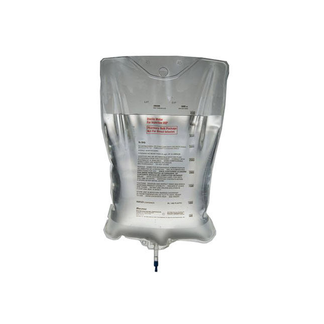 Baxter Sterile Water For Irrigation, Viaflex Uromatic Plastic Pour Container, 3000mL 4 each/case JB7117