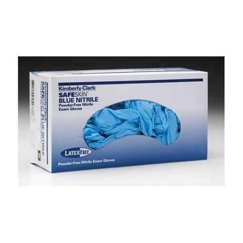 O&M Halyard Canada ULC Blue Nitrile Exam Glove, Single 100 each/box, 10 box/case 53103