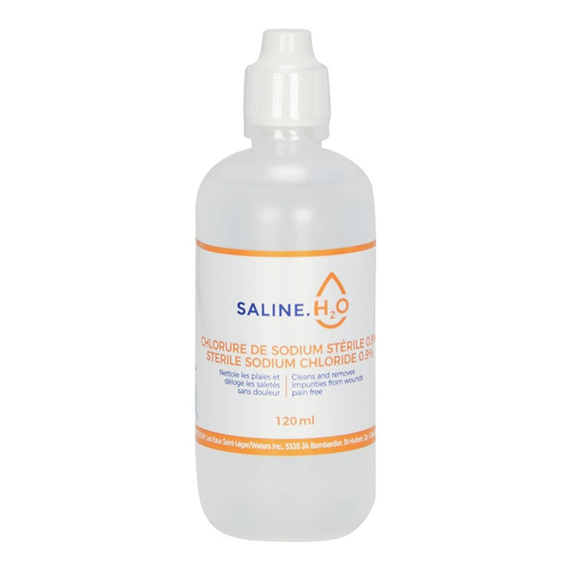 Les Eaux Saint-Leger USP Sterile Sodium Chloride Saline 0.9%, 120ML 24 each/box 12024SA