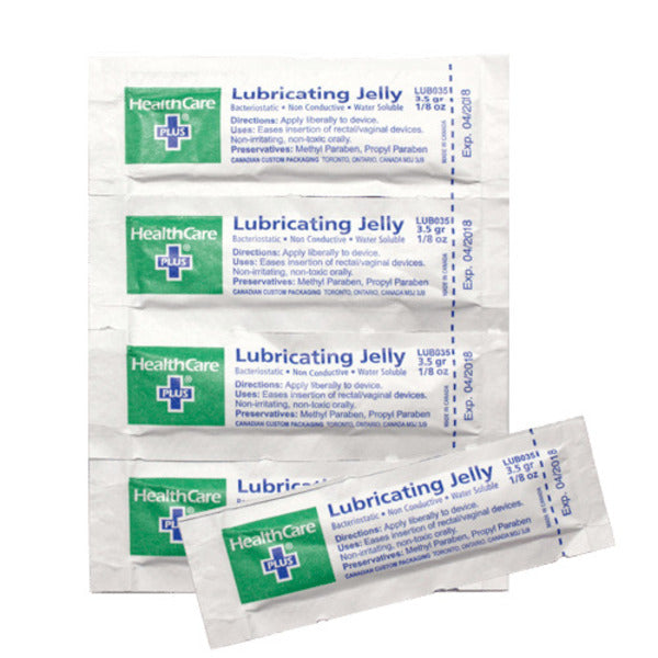 Healthcare Plus Lubricating Jelly, Clear, 3.5 g Packet, 145/Box, LUB035
