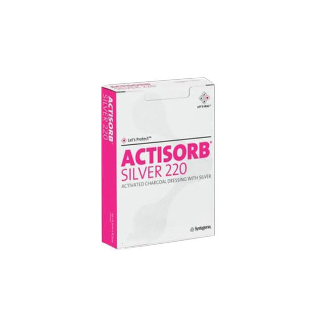 3M (Solventum) Actisorb® Silver 220, Activated Charcoal Dressing, W19cm x L10.5CM 10 each/box, 5 box/case MAS190