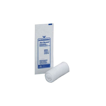 Medical Action Acti - Stretch Gauze Bandage Roll, Conforming, W4" x L4.1yd, Sterile, 96 each/case, 704M - A Medi Supplies