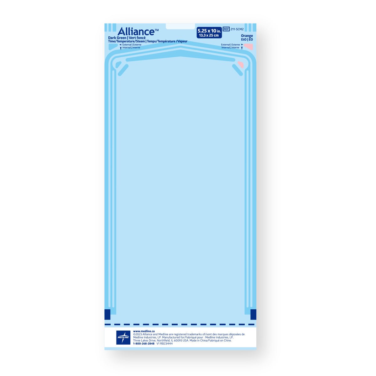 Alliance™ Self - Sealing Steam Sterilization Pouch, Class 4, 5.25" x 10" (13.3 cm x 25.5 cm), 200/Box, SCM2 - A Medi Supplies