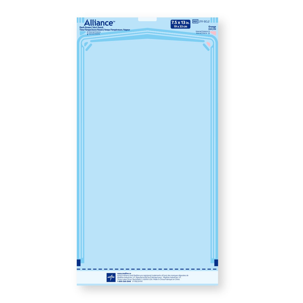 Alliance™ Self - Sealing Steam Sterilization Pouch, Class 4, 7.5" x 13" (19 cm x 33 cm), 200/Box, SCL2 - A Medi Supplies