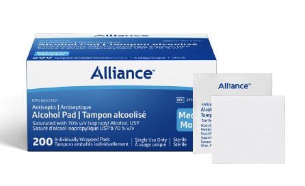 Medline Alliance™ Sterile Alcohol Wipe, Medium, 200/Box, 211 - MM - 05507 - A Medi Supplies