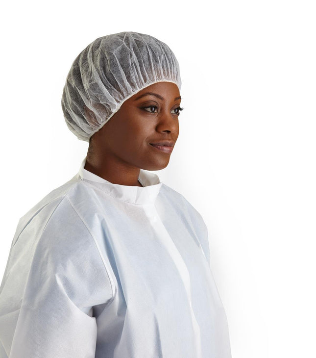 Medline Bouffant Cap, Spunbonded, 21'' (53cm), White, 500/CS, CRI1002 - A Medi Supplies