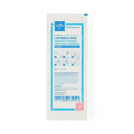 Medline Flexible PVC Laryngeal Mask Airway, Size 2.5, Children: 44–66 lb. (20 kg - 30 kg), 5/Box, DYND300025S - A Medi Supplies