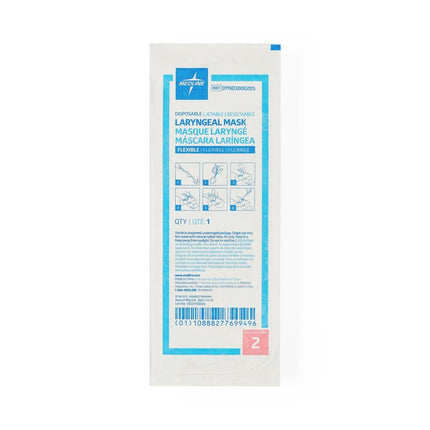 Medline Flexible PVC Laryngeal Mask Airway, Size 2, Infant: 22–44 lb. (10 kg - 20 kg), 5/Box, DYND300020S - A Medi Supplies