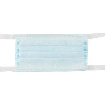 compare product Medline Level-1 Tie-On Face Mask, Blue, 50/BX, 10 box/Case, NON27600